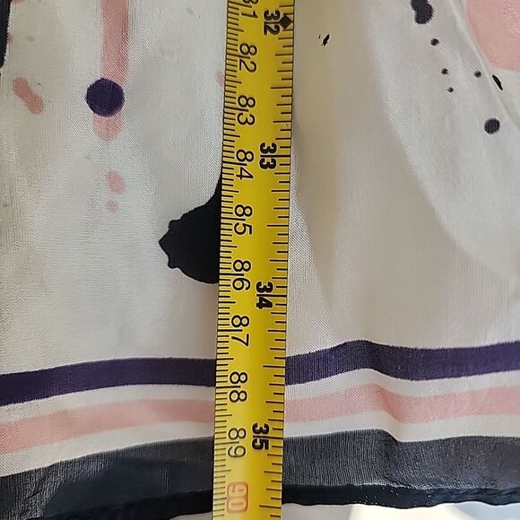 Tristan 100% Silk Dress Sheath Ruched Waist Sleeveless Paint Splatter Size M - Picture 5 of 6